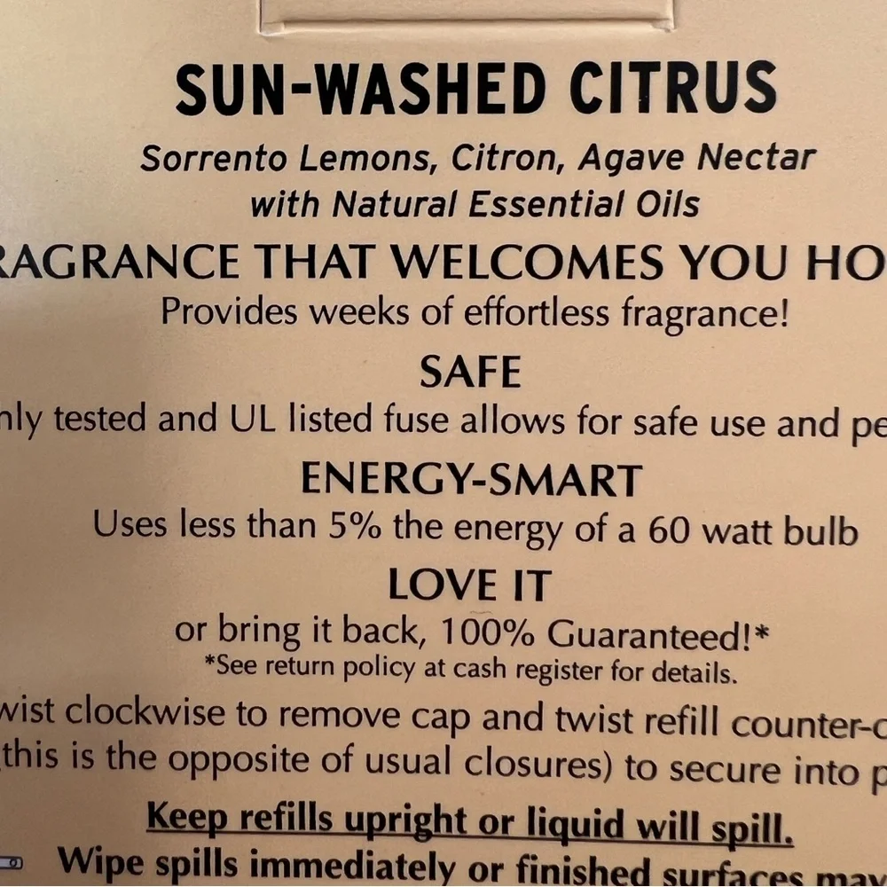 B&BW White Barn "Sun Washed Citrus'" Wallflowers Home Fragrance Refills 2 Boxes - Picture 7 of 7